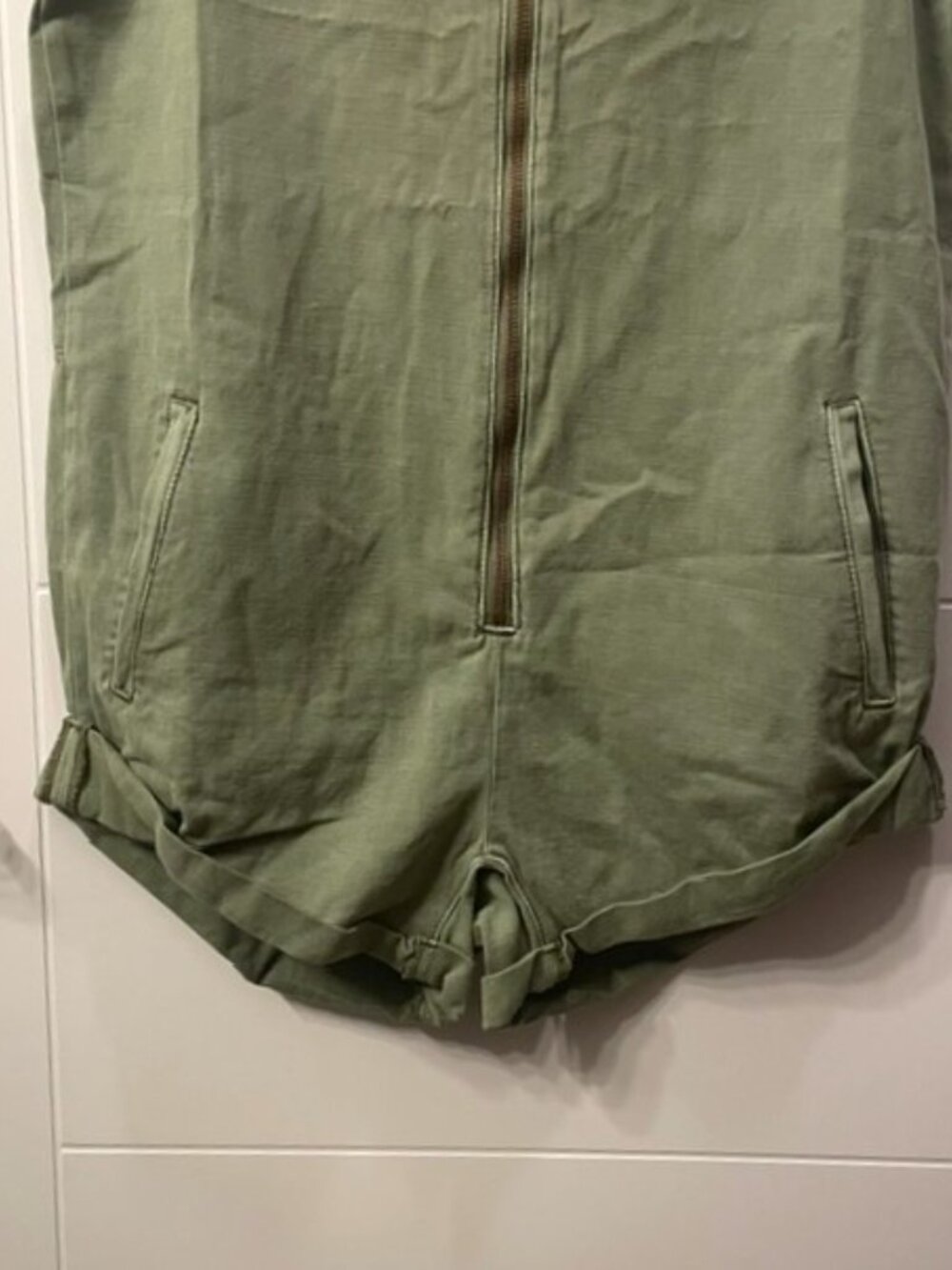 NWT One Teaspoon Braxton Mini Utility Jumpsuit Romper Green Size Small - Picture 8 of 16